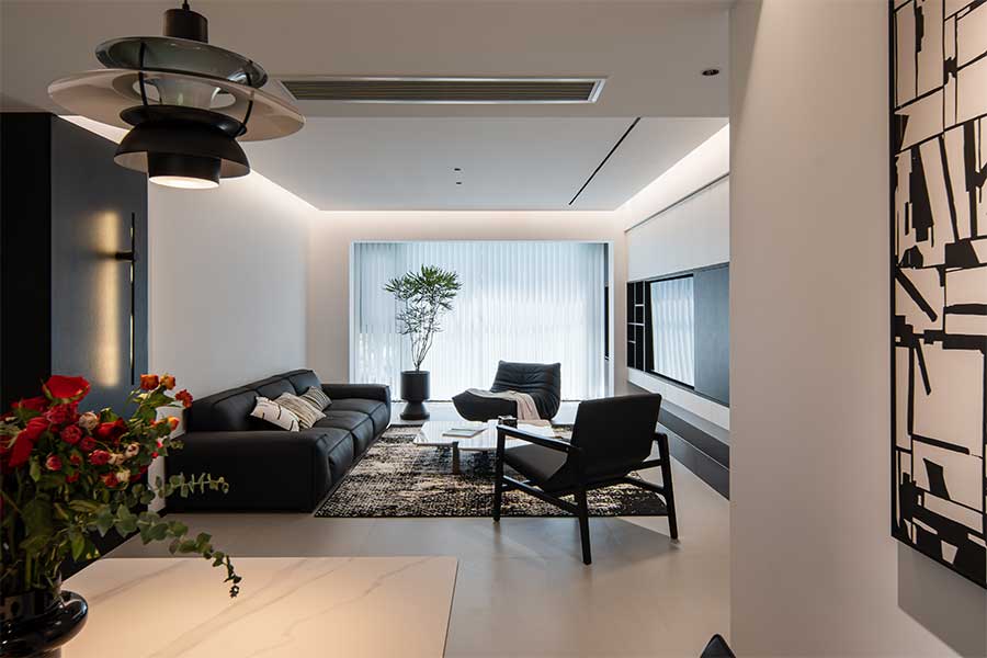 当161㎡大平层遇上黑白艺术，打造又A又飒高级感拉满的Dream Home