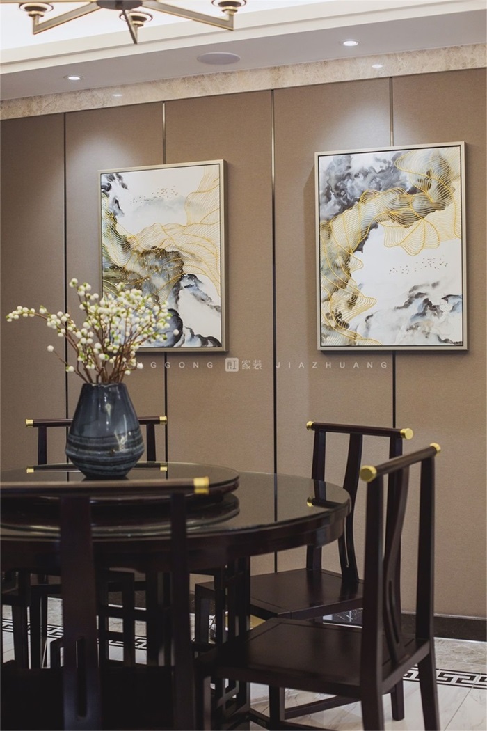 160㎡新中式风餐厅装修案例