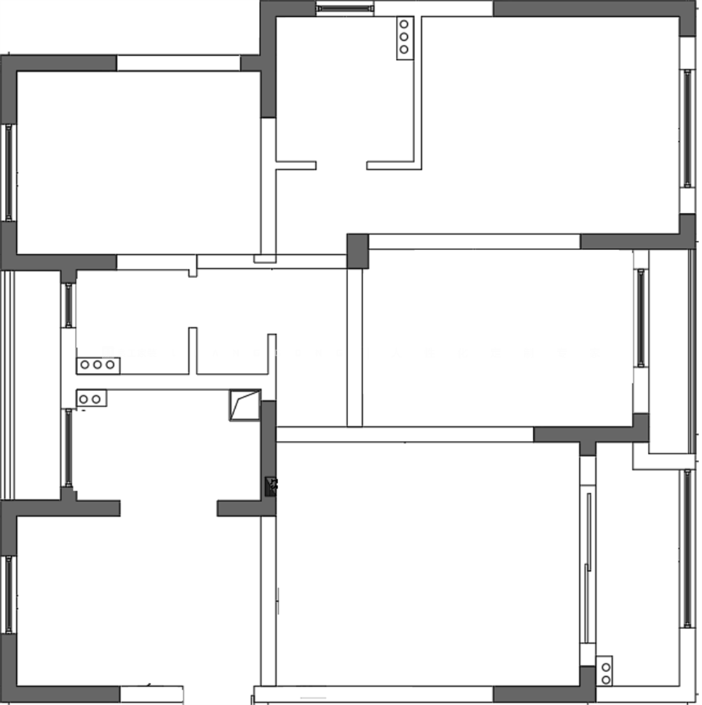 120㎡法式风格户型图装修案例