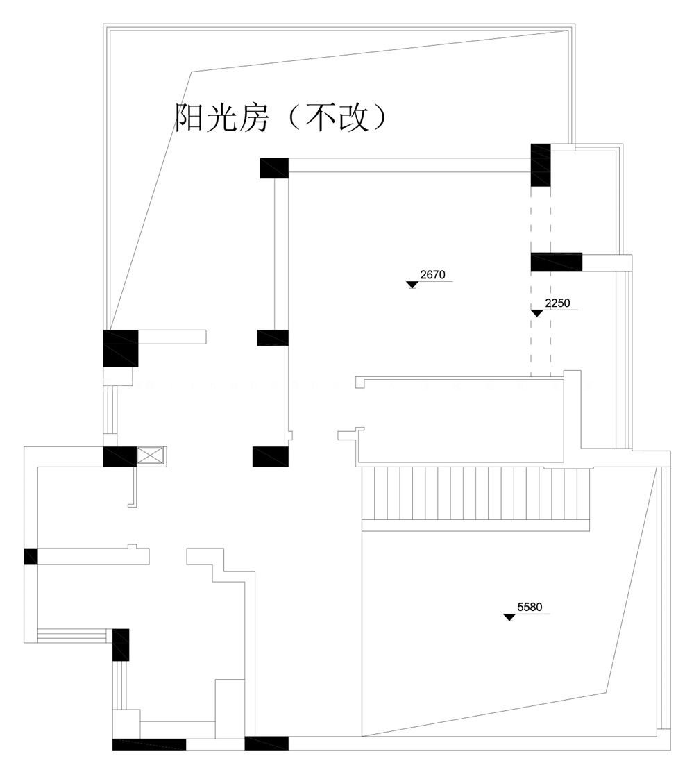 160㎡中古风户型图装修案例