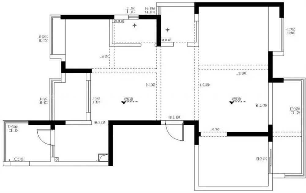 128㎡原木风格户型图装修案例