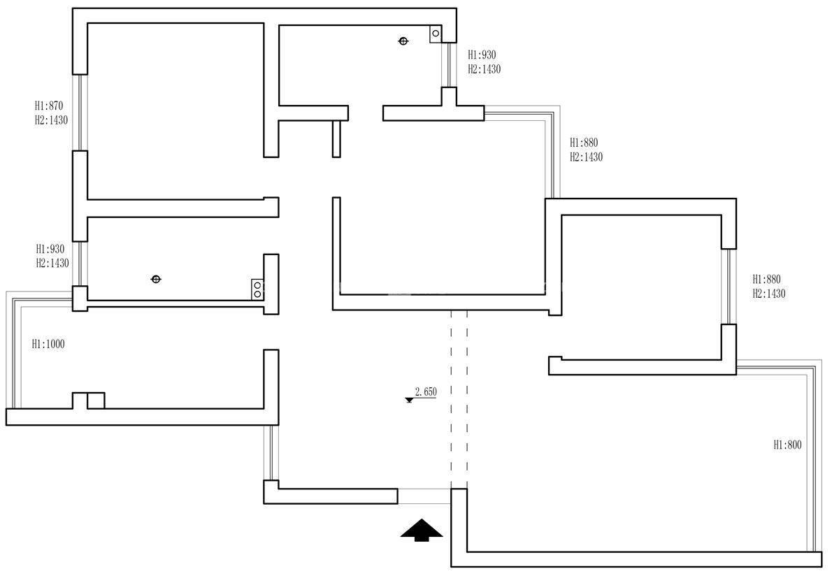 116㎡现代风格户型图装修案例