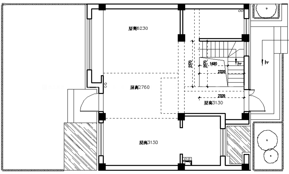 348㎡意式风格户型图装修案例