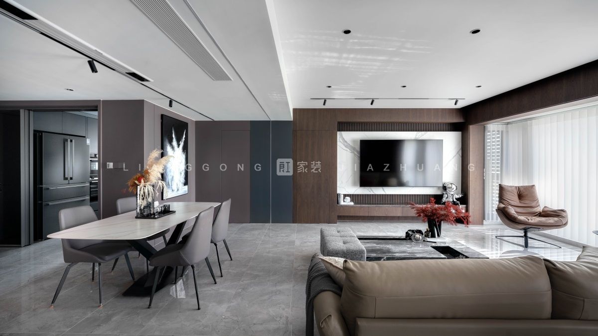 186㎡现代风格客厅装修案例
