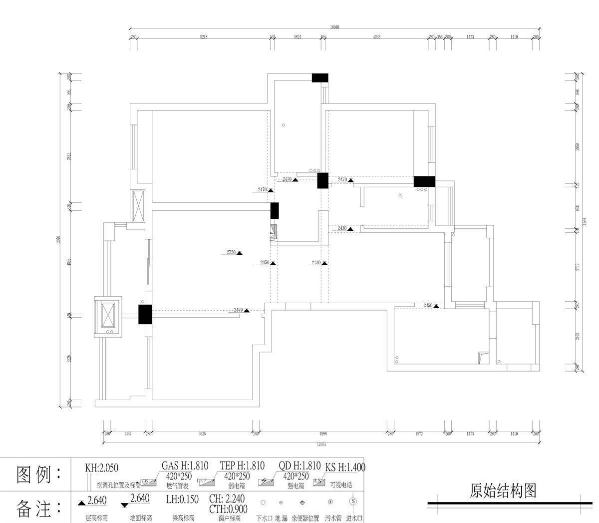 150㎡轻奢风格户型图装修案例
