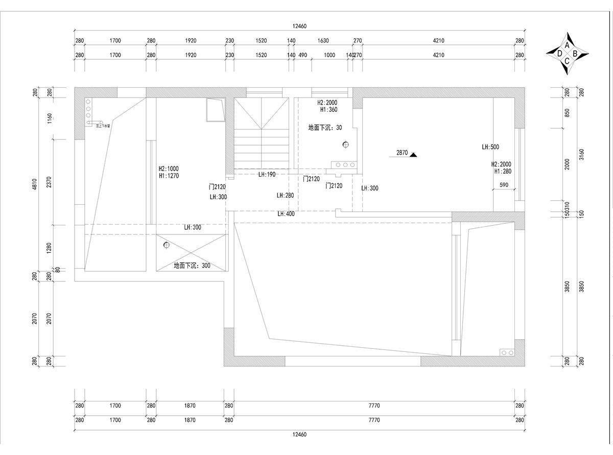 180㎡现代风格户型图装修案例