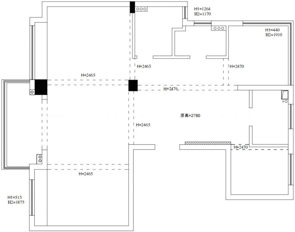 123㎡中古风户型图装修案例
