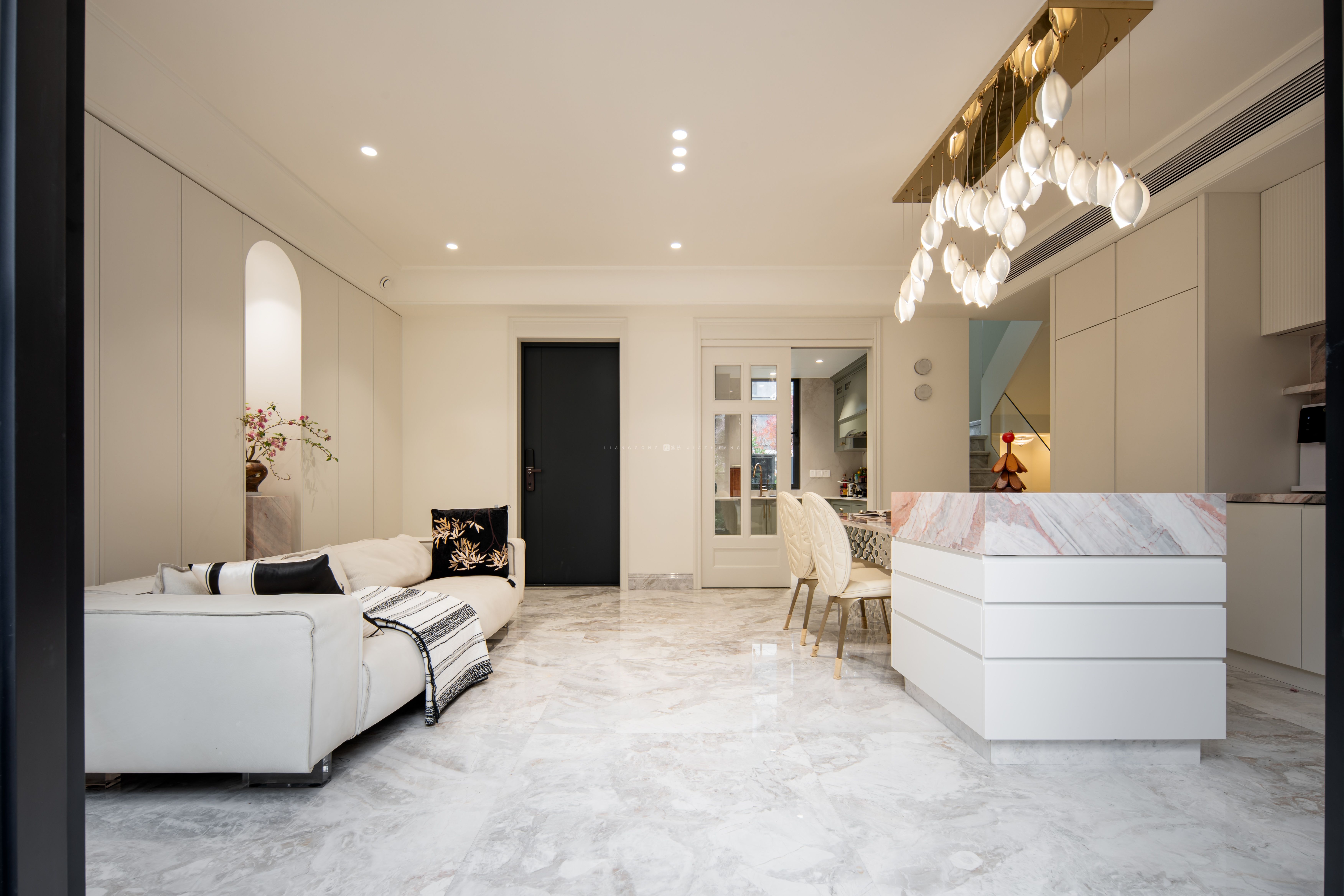 270㎡奶油风格客厅装修案例
