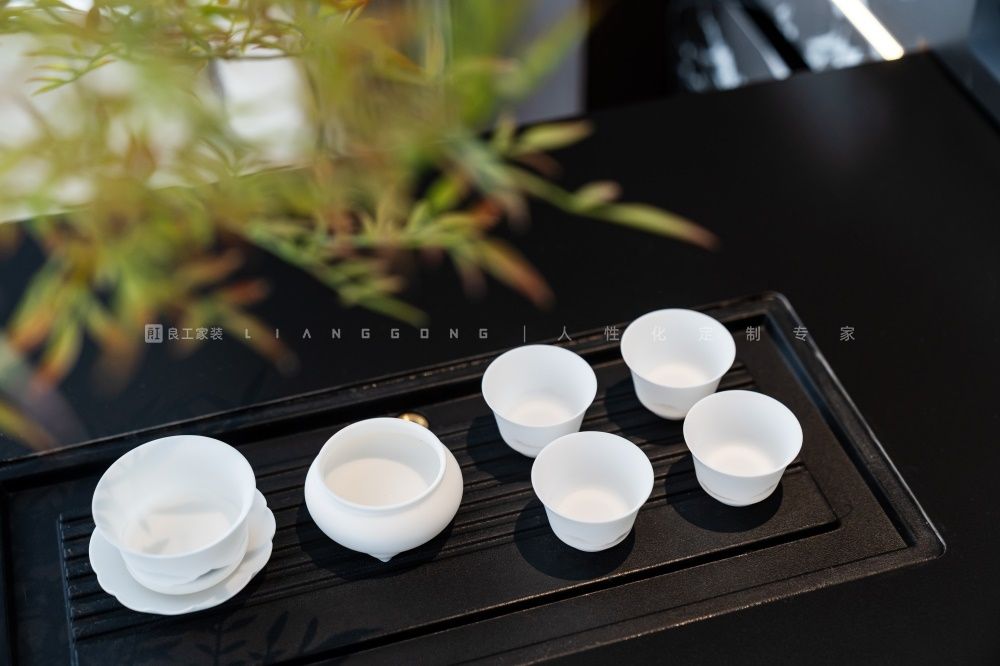 198㎡轻奢风格茶室装修案例