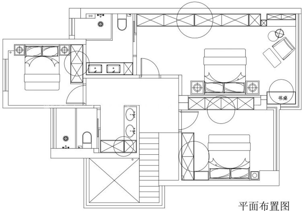 150㎡现代风格户型图装修案例