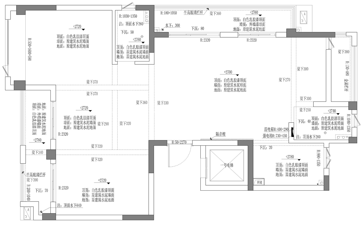 135㎡现代风格户型图装修案例